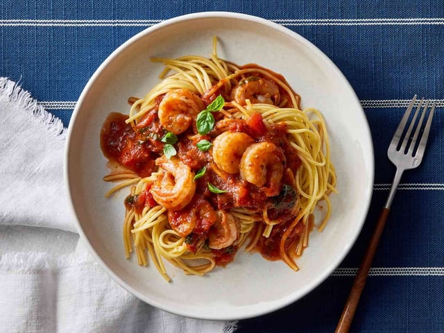 Shrimp Marinara.