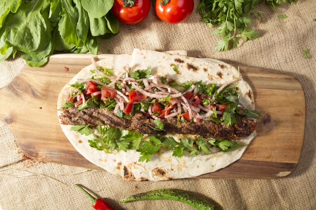 Lamb Shish Kebab Sandwich.
